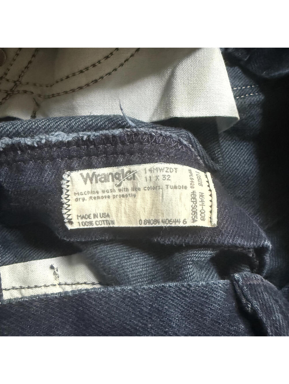 Vintage 90s Western High Waisted Cowgirl Wrangler Indigo Blue Jeans 29 11x32 - Picture 7 of 7